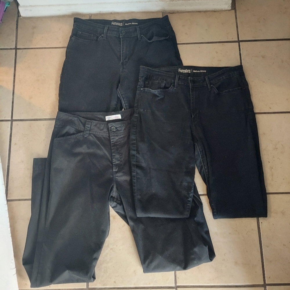 Levis & Riders Black Pants Lot of 4